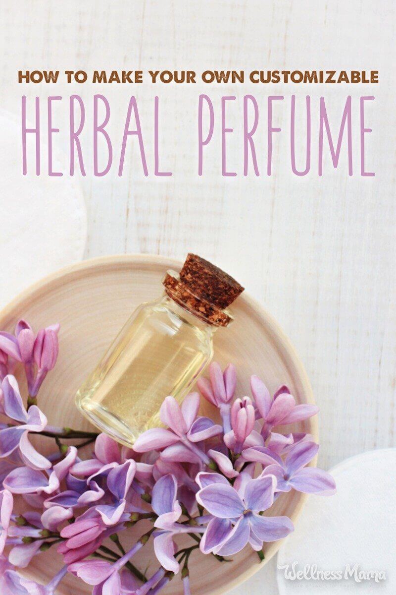 This DIY herbal perfume recipe uses with essential oils and food grade alcohol for a natural alternative to conventional perfume with aromatherapy benefits.