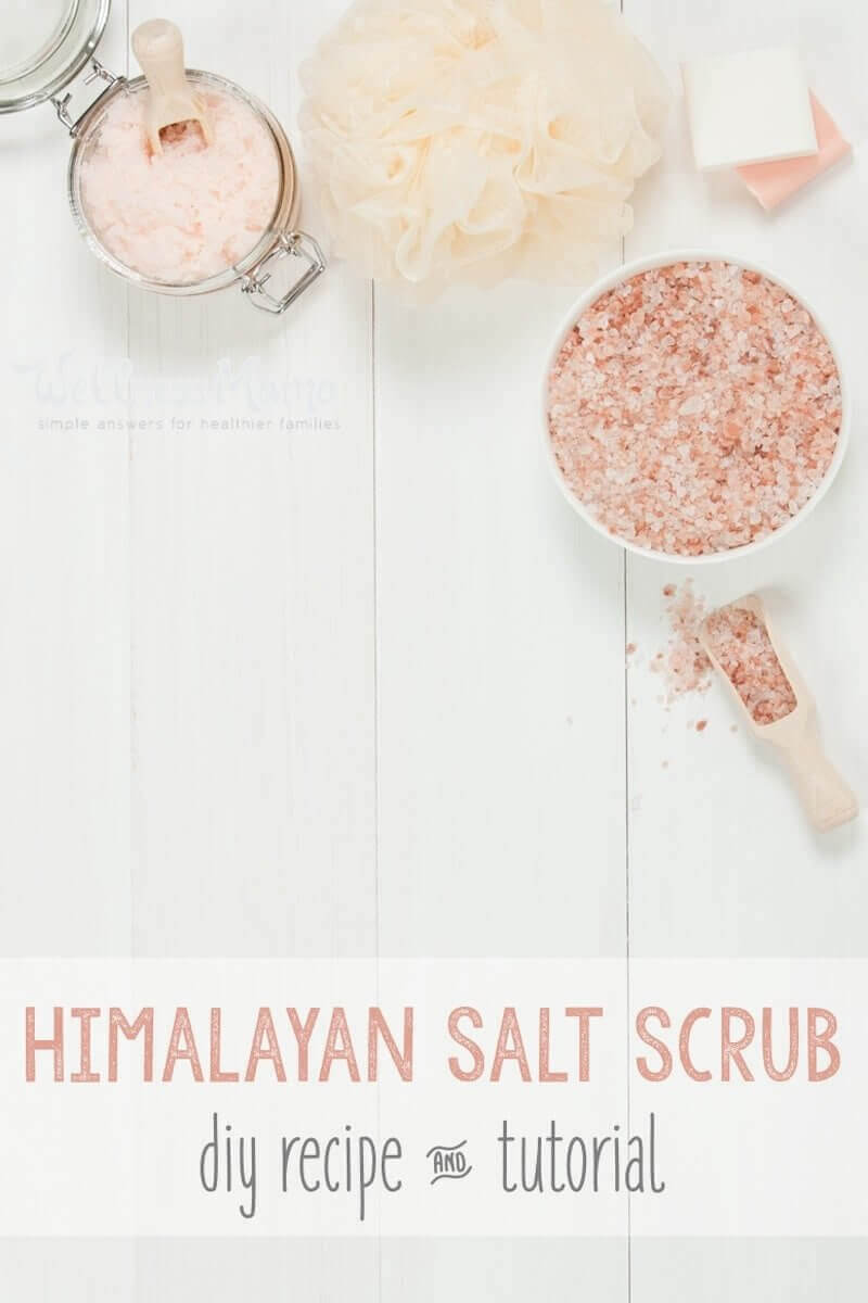 Make your own soothing Grapefruit Mint salt scrub using finely ground Himalayan salt, almond oil and essential oils to soften and pamper skin.