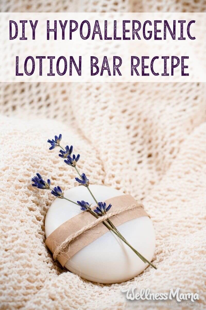 This hypoallergenic lotion bar is completely natural and safe with shea butter and tallow, a secret skin-nourishing ingredient.