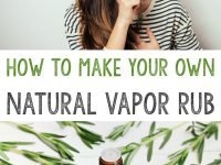 Natural vapor rub can help alleviate congestion and discomfort from colds, flu and sinus infection. Make your own.