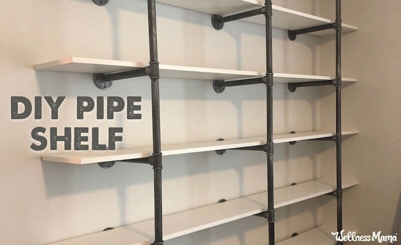 How To Make Diy Industrial Pipe Shelves, Threaded Pipe Shelving
