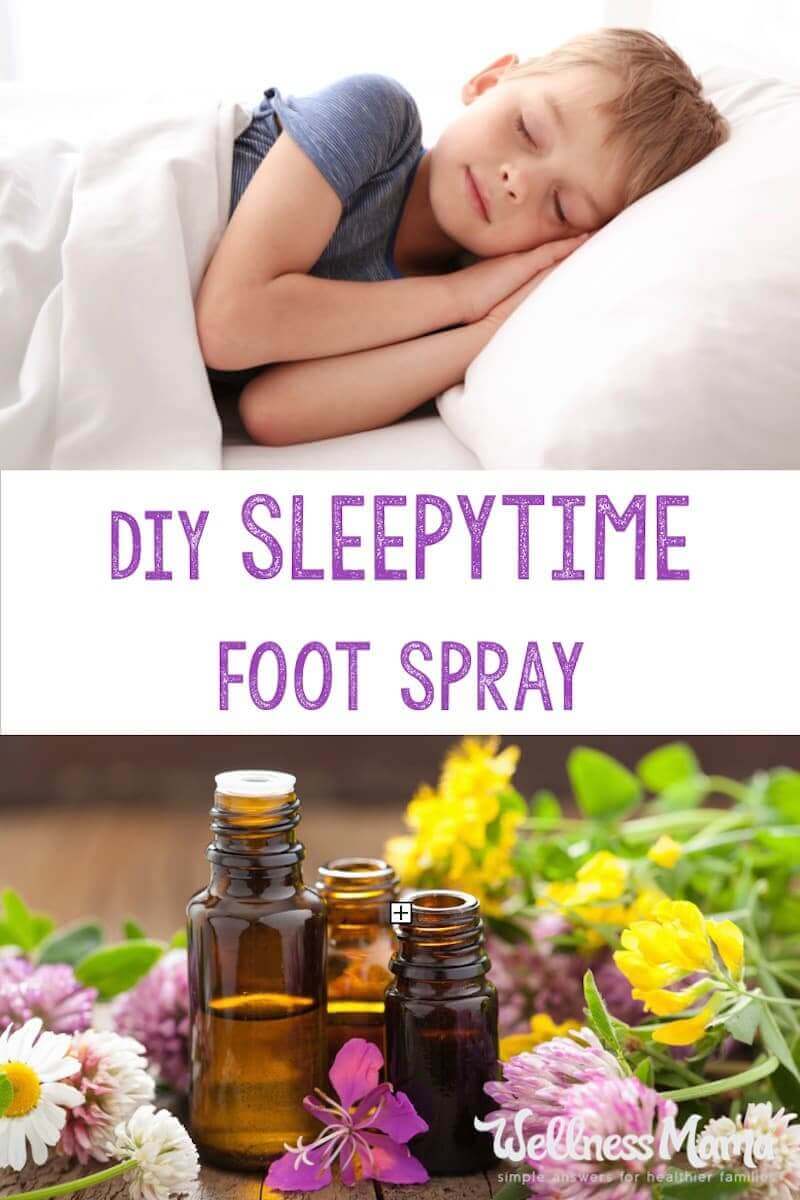 This simple sleepytime foot spray combines the benefits of magnesium oil with the calming and relaxing properties of lavender and chamomile essential oils.