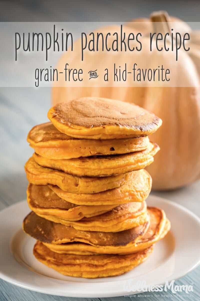 This simple pumpkin pancakes recipe is a grain free treat! Acceptable for those following GAPS, SCD, grain free diets or paleo diets.