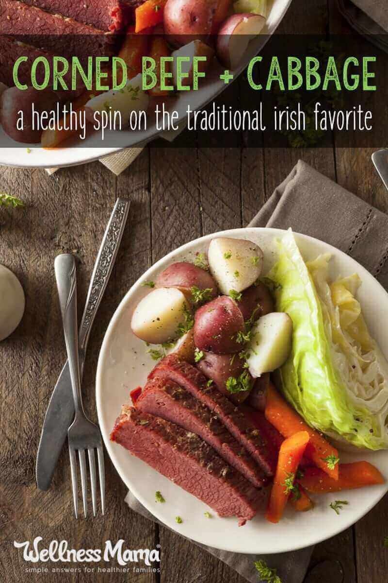 Classic Irish Corned Beef and Cabbage made the healthy way, slow cooked in the crock pot.
