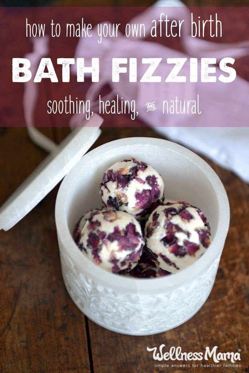 Recipe for homemade after-birth bath fizzies