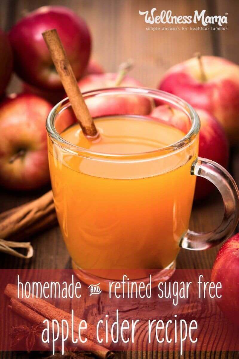 Delicious and simple homemade apple cider recipe that you can make in a crockpot with apples, an orange, cinnamon, nutmeg and cloves.