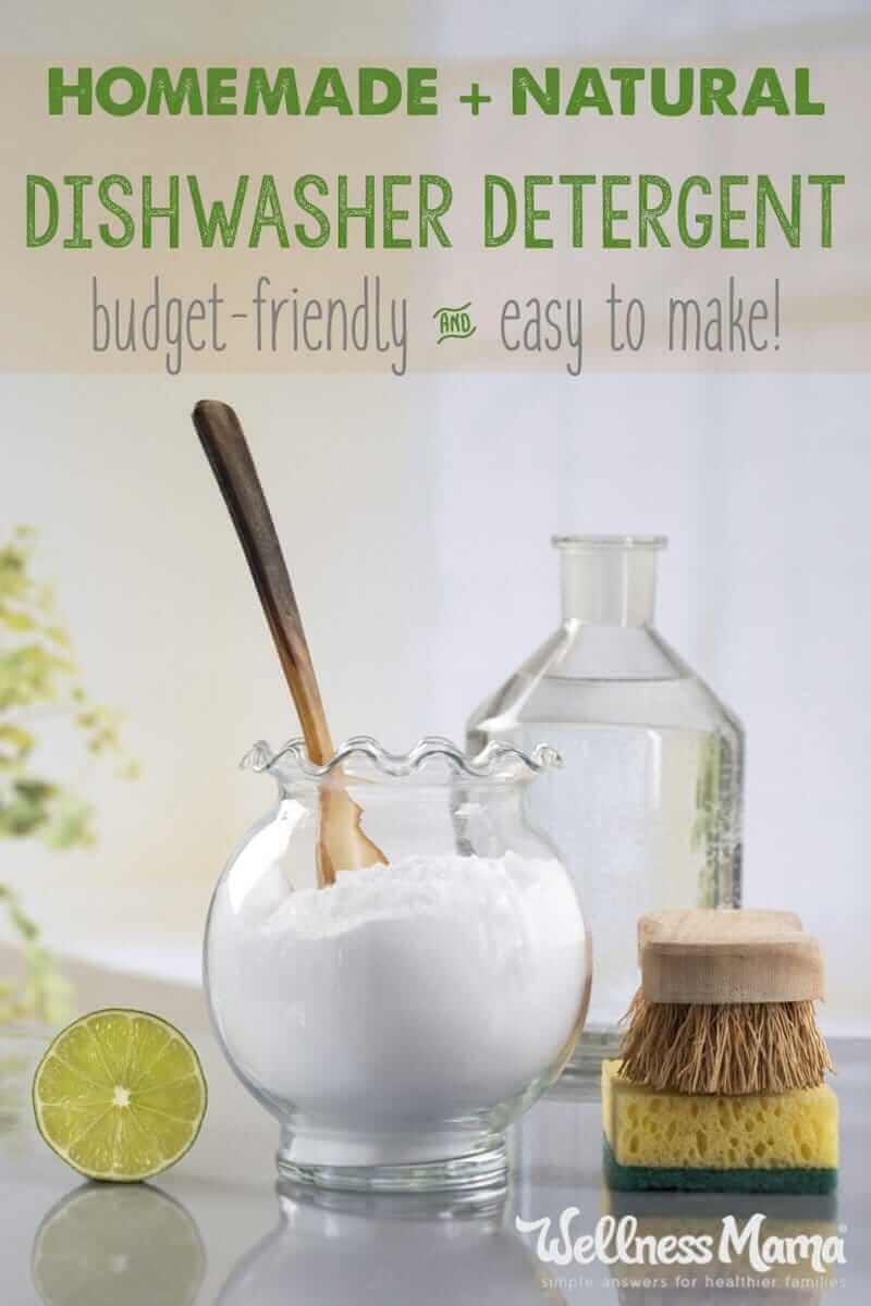 Homemade dishwasher detergent makes natural cleaning easy. Borax, washing soda, citric acid and salt make an effective and inexpensive natural option.