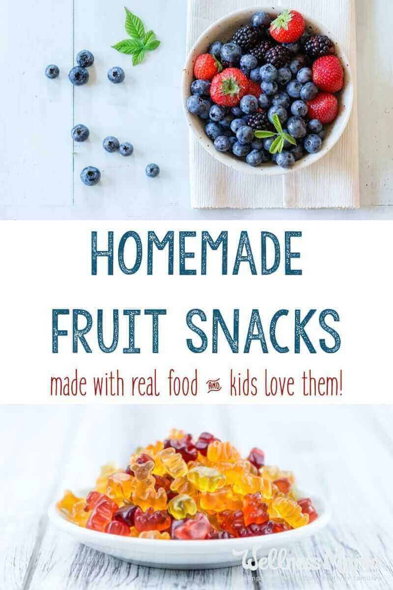 These healthy fruit snacks made from gelatin, fruit and kombucha are a simple homemade alternative to unhealthy store-bought fruit snacks.