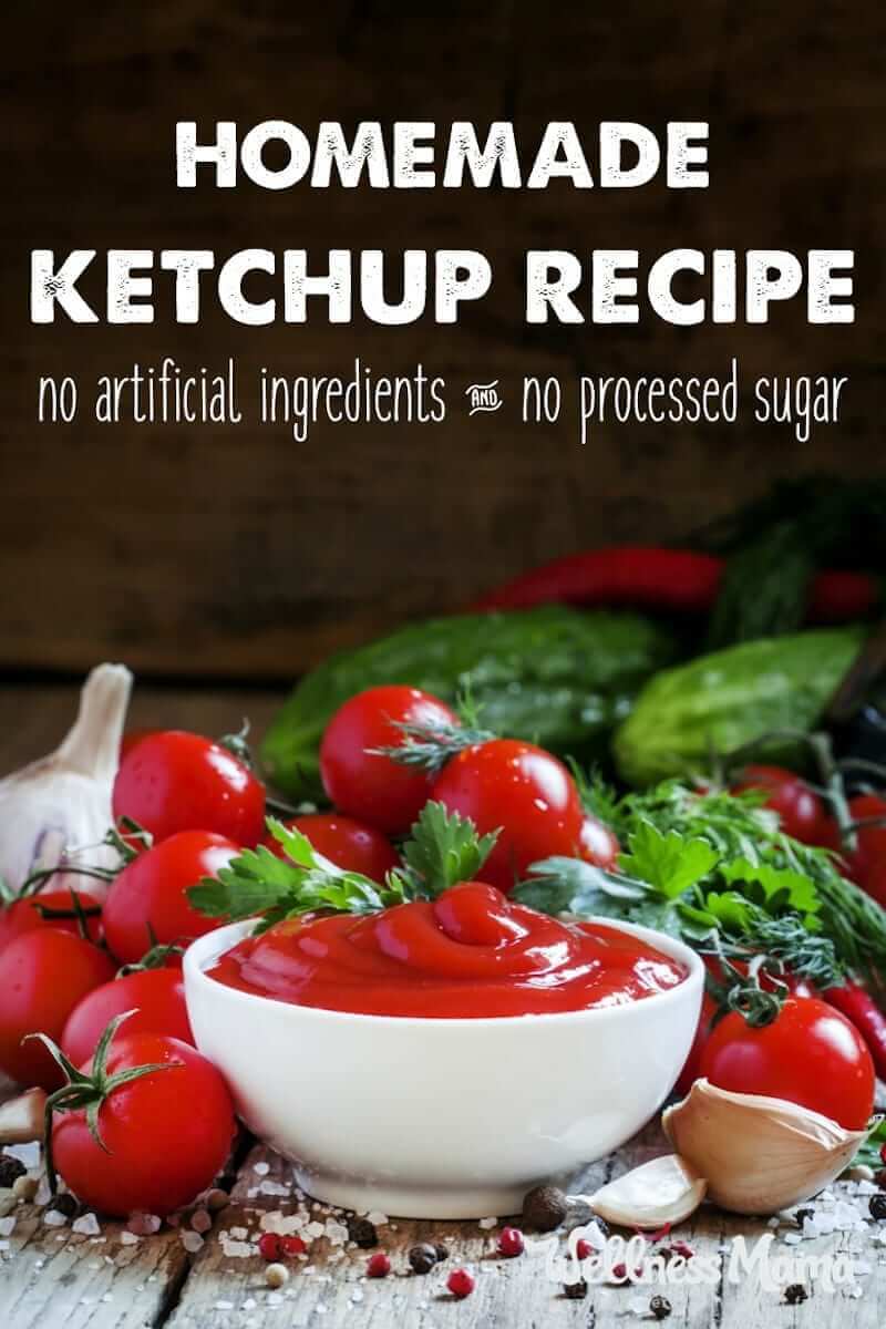 My kids love ketchup and I don't love the ingredients so we make our own ketchup recipe with tomatoes, vinegar, onion, honey and spices.