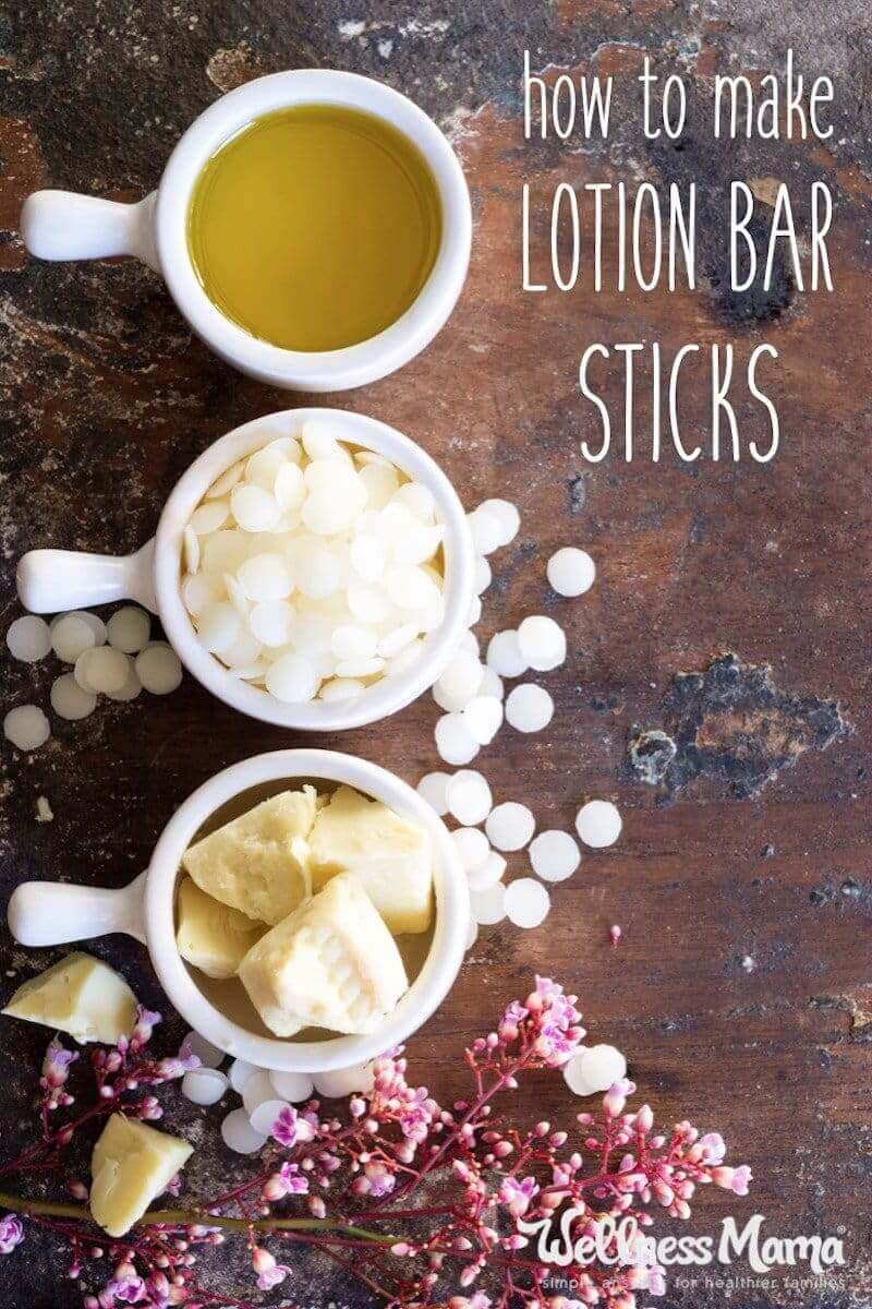 These lotion bar sticks are an easy way to use lotion bars. Shea butter, beeswax and coconut oil make an incredibly moisturizing combination for all skin types.