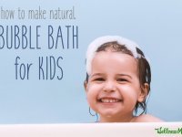 Homemade natural bubble bath for kids