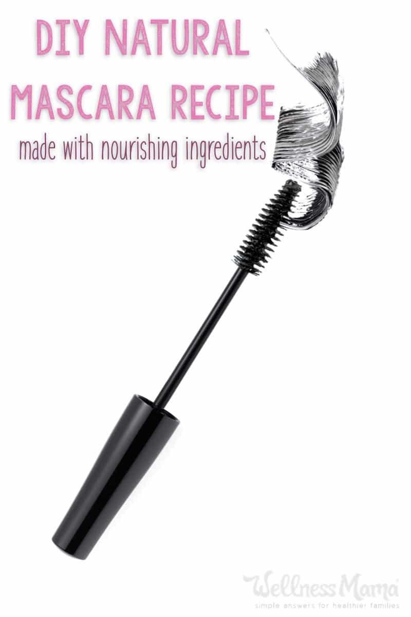 This DIY natural mascara combines black mineral powder, bentonite clay, aloe vera, vegetable glycerine and lavender essential oil for an amazing mascara.