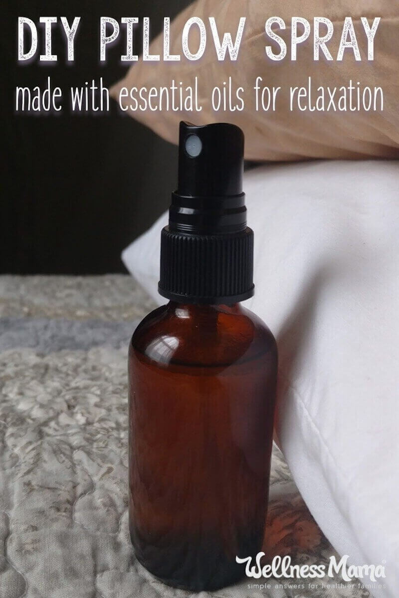 This relaxing homemade pillow spray smells wonderful and will help you get a good nights sleep.