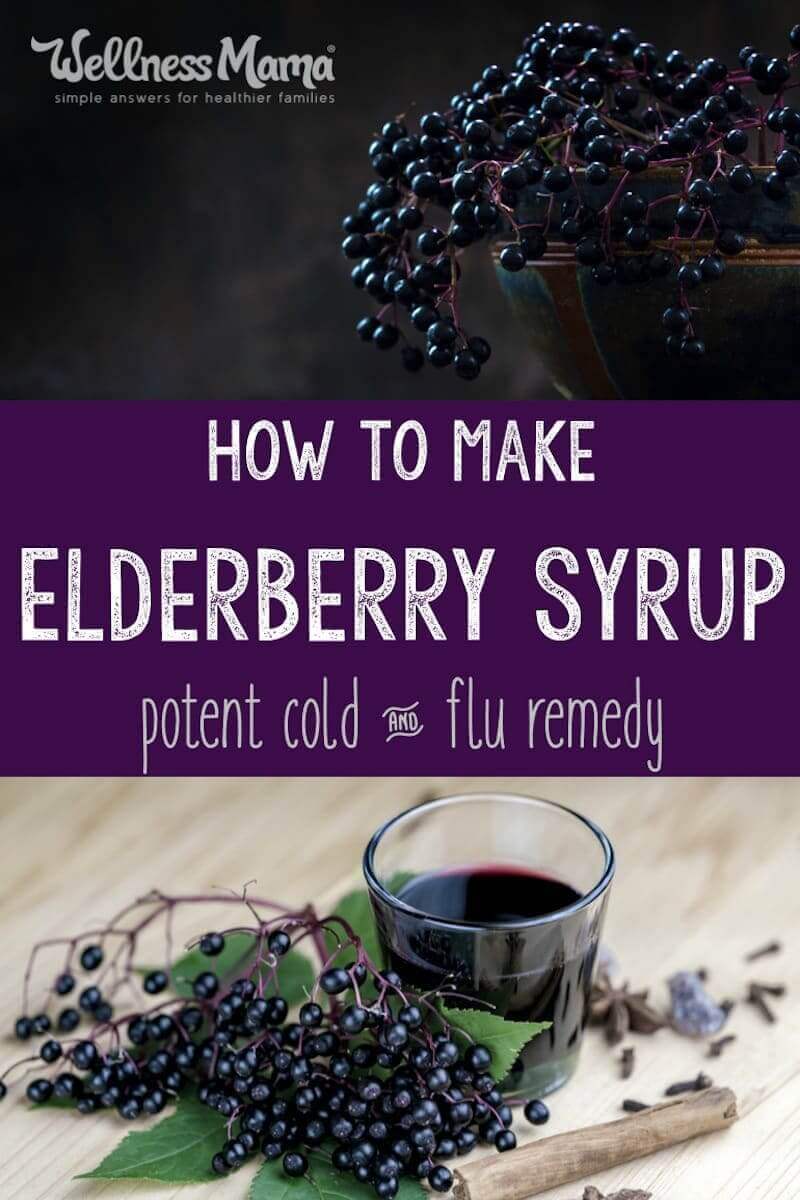 Elderberry Syrup is an effective and healthy remedy against colds and flu. It's easy and inexpensive to make at home and kids actually like the taste!