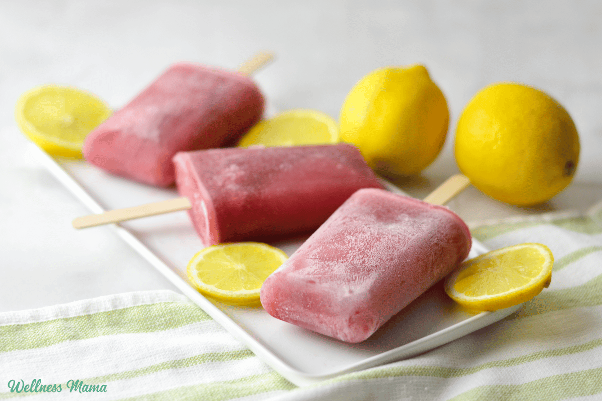 Hibiscus Lemonade Popsicles