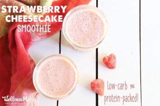 Strawberry Cheesecake Smoothie Recipe | Wellness Mama