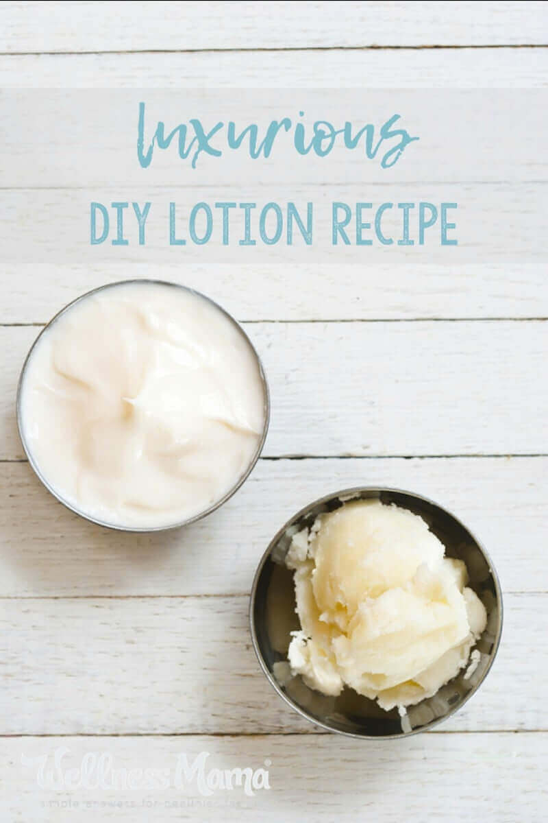 Homemade lotion can save money and help you avoid toxic chemicals. Use this no-liquid recipe with almond oil, coconut oil, beeswax, shea butter and oils.