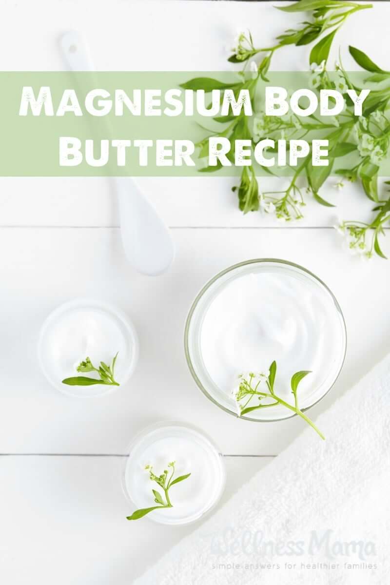 Magnesium is a vital nutrient for the body and this magnesium body butter includes natural ingredients like coconut oil and shea butter for healthy skin.