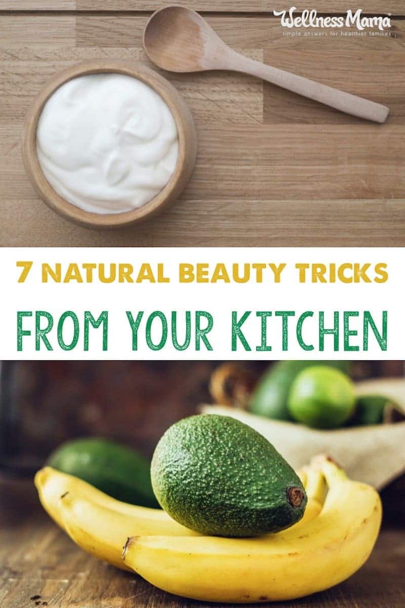 Some easy natural beauty tricks from your kitchen including homemade face masks, hair conditioner, tooth whitener and more.