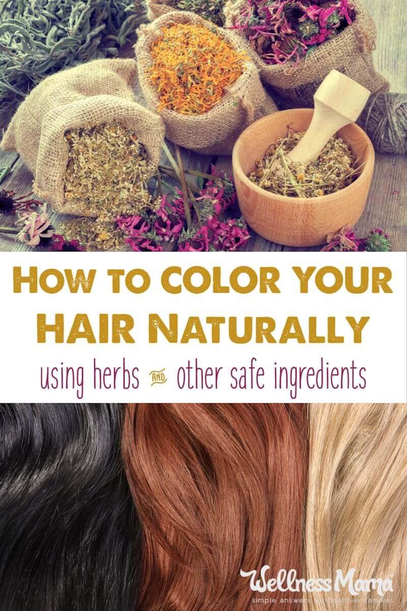 My favorite natural hair color recipes for naturally creating light, dark or red tones in all types of hair without chemicals.