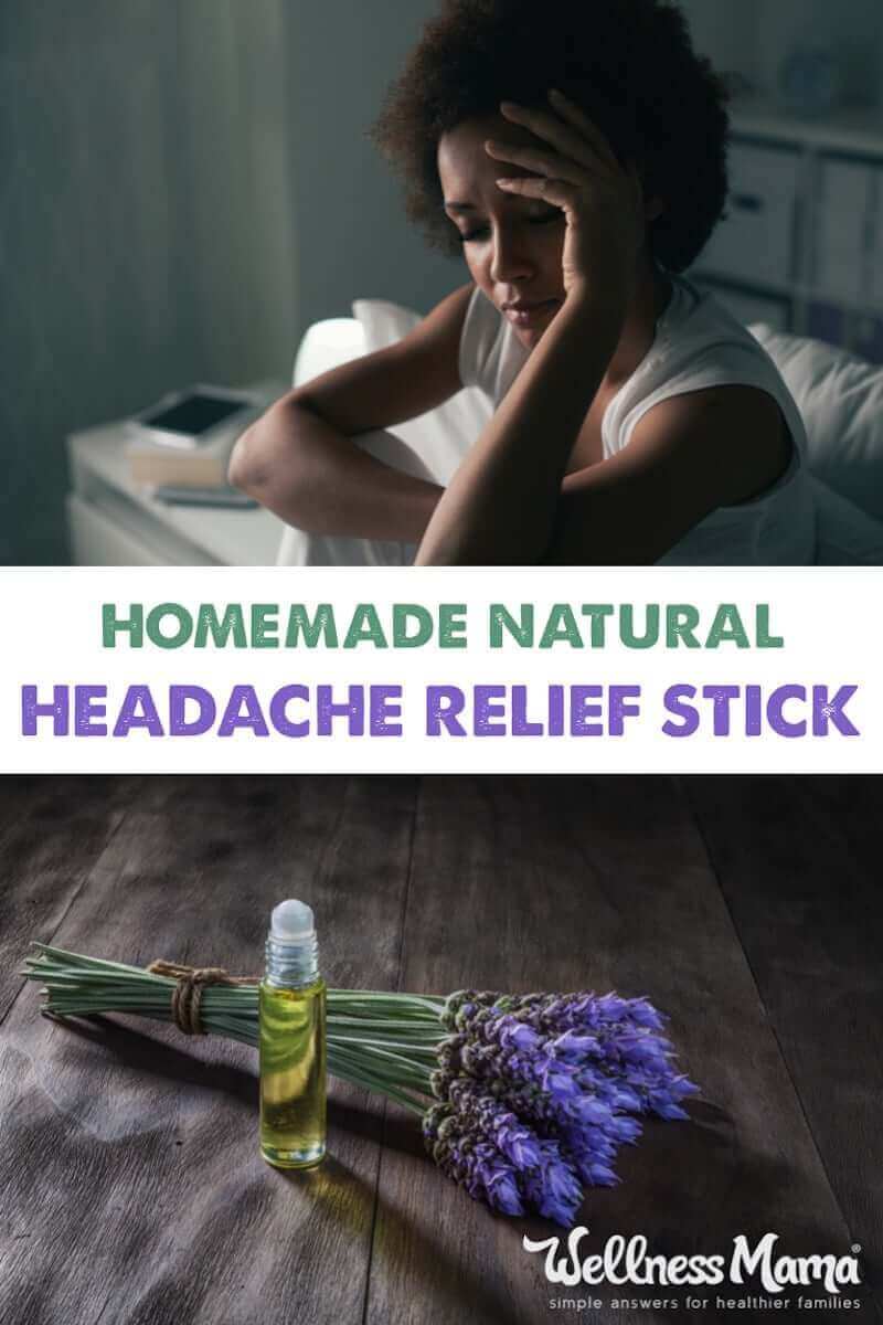 This natural headache relief stick has magnesium and essential oils to help knock out headache quickly and naturally.