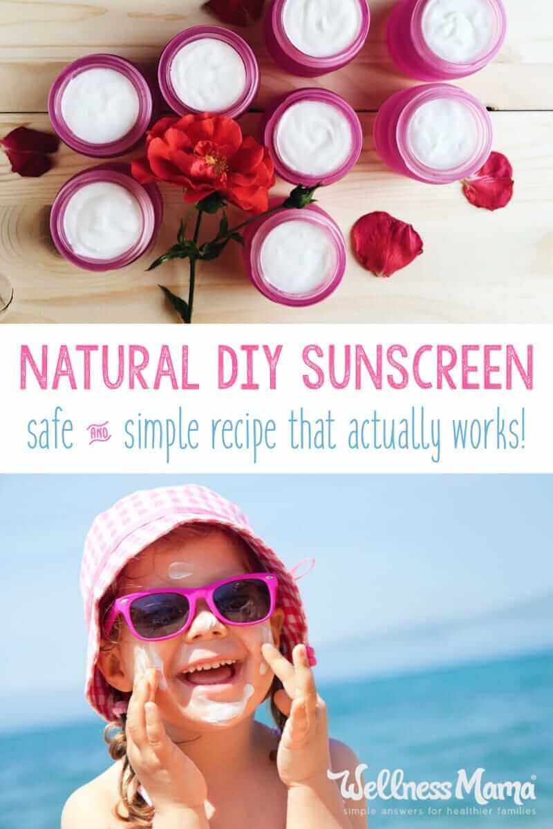 Get sun protection without the toxins with homemade sunscreen. Made with coconut oil, shea butter, non-nano zinc oxide and other natural ingredients.