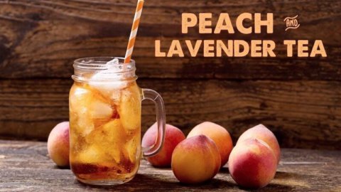 Summer Peach-Lavender Iced Tea - A Life Delicious