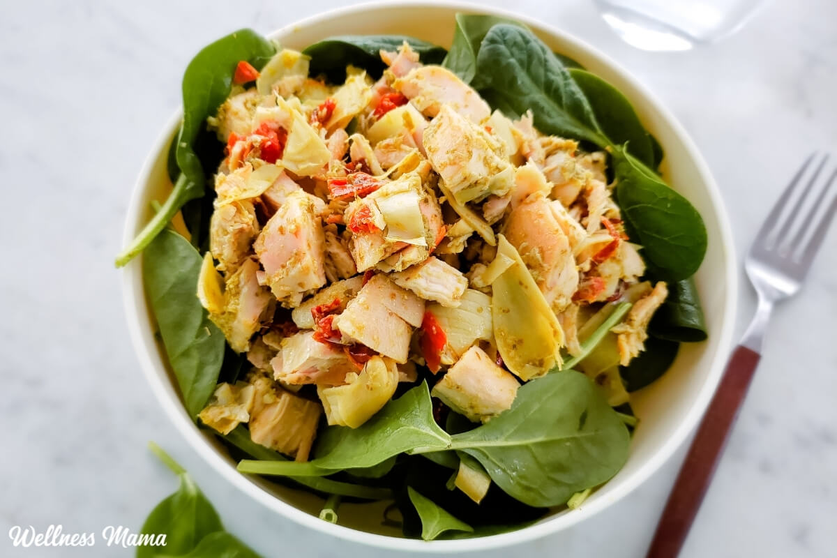 Pesto Chicken Salad With Sun-Dried Tomatoes