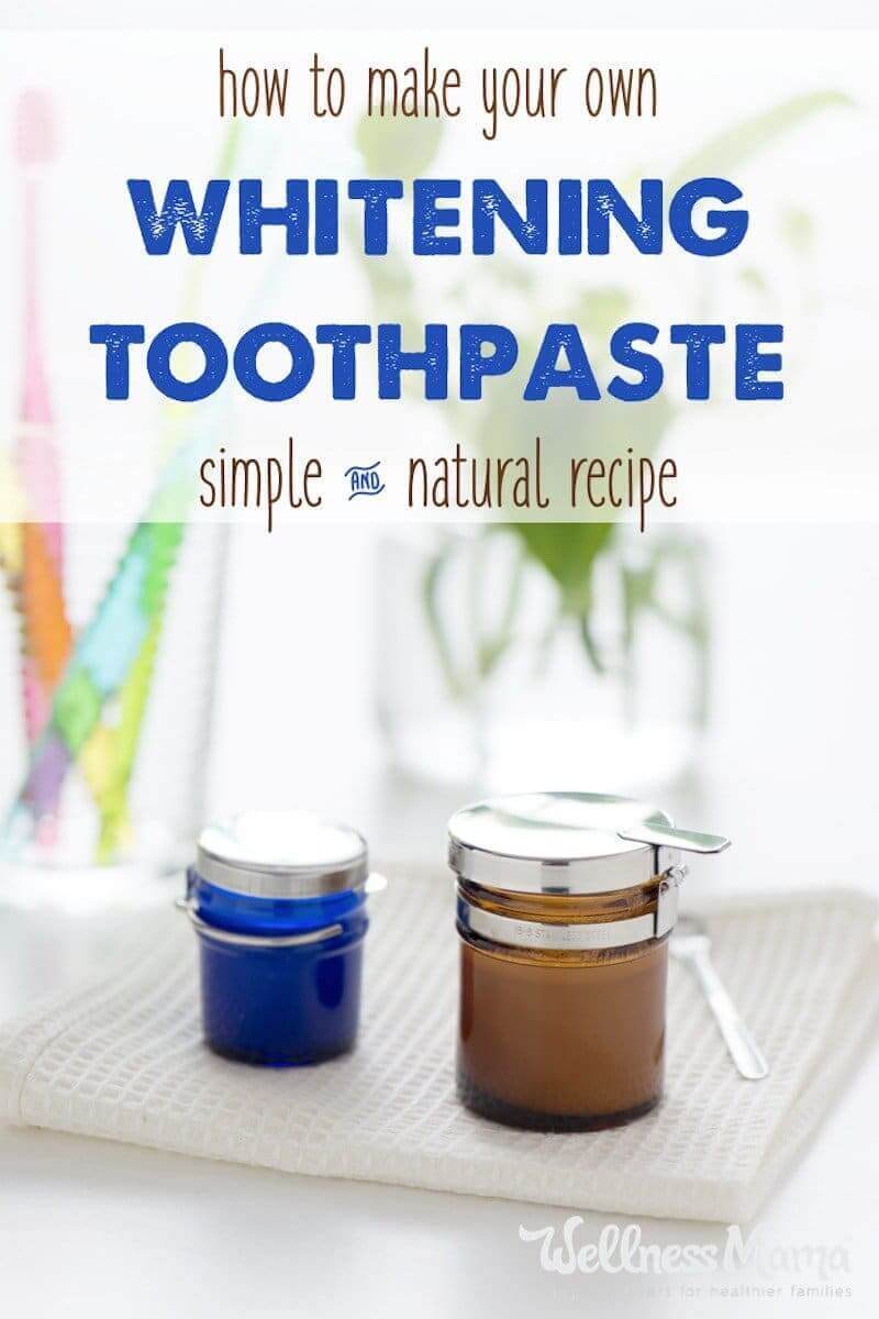 The best natural whitening toothpaste recipe I've ever used. It combines minerals, xylitol, gum supporting MCT oil and essential oils to whiten teeth.