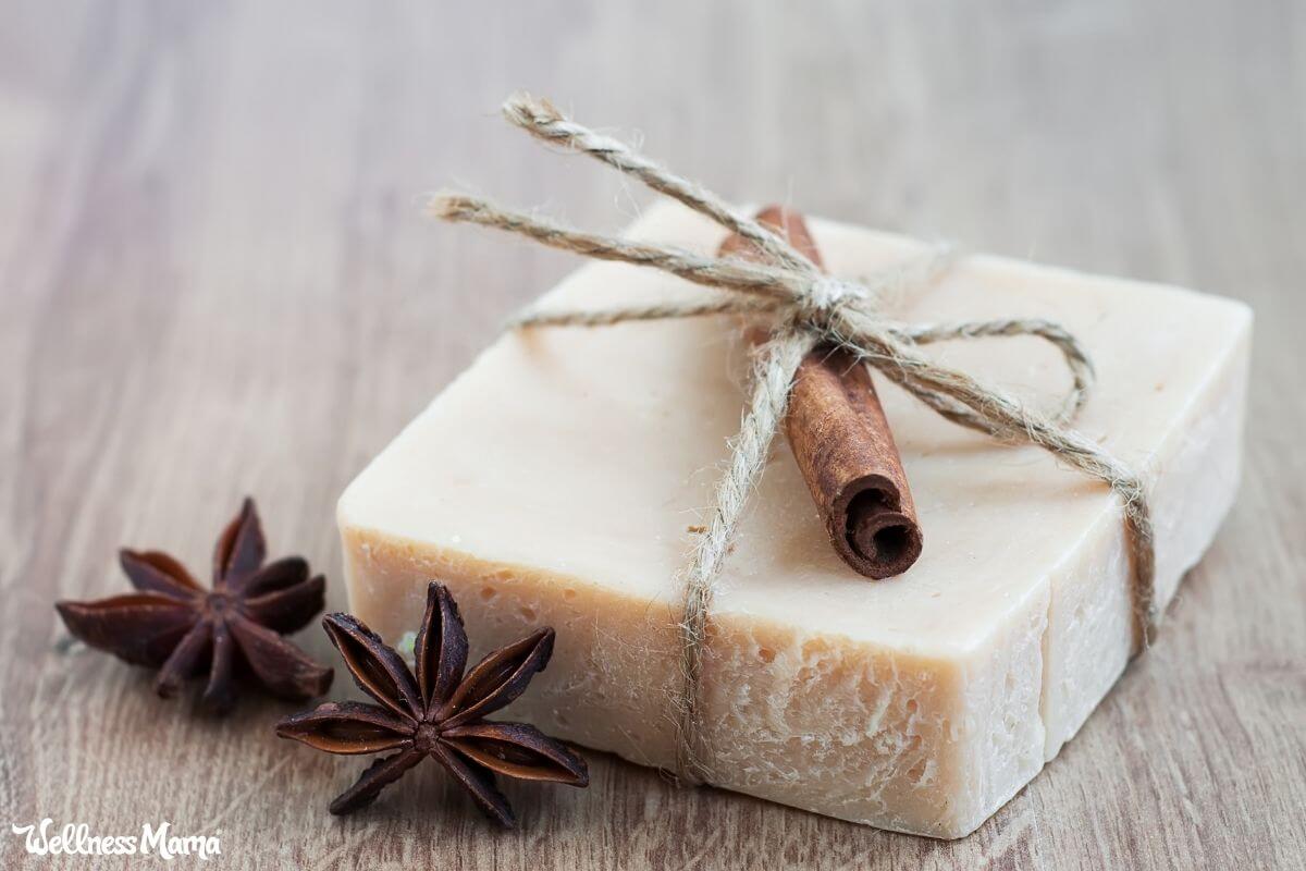 Homemade soap for men with essential oils