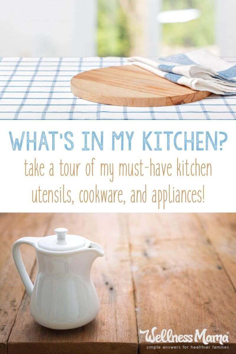 My essential natural kitchen items, cooking tools and health appliances for my natural and organic kitchen. Also great ideas for a wedding registry list.